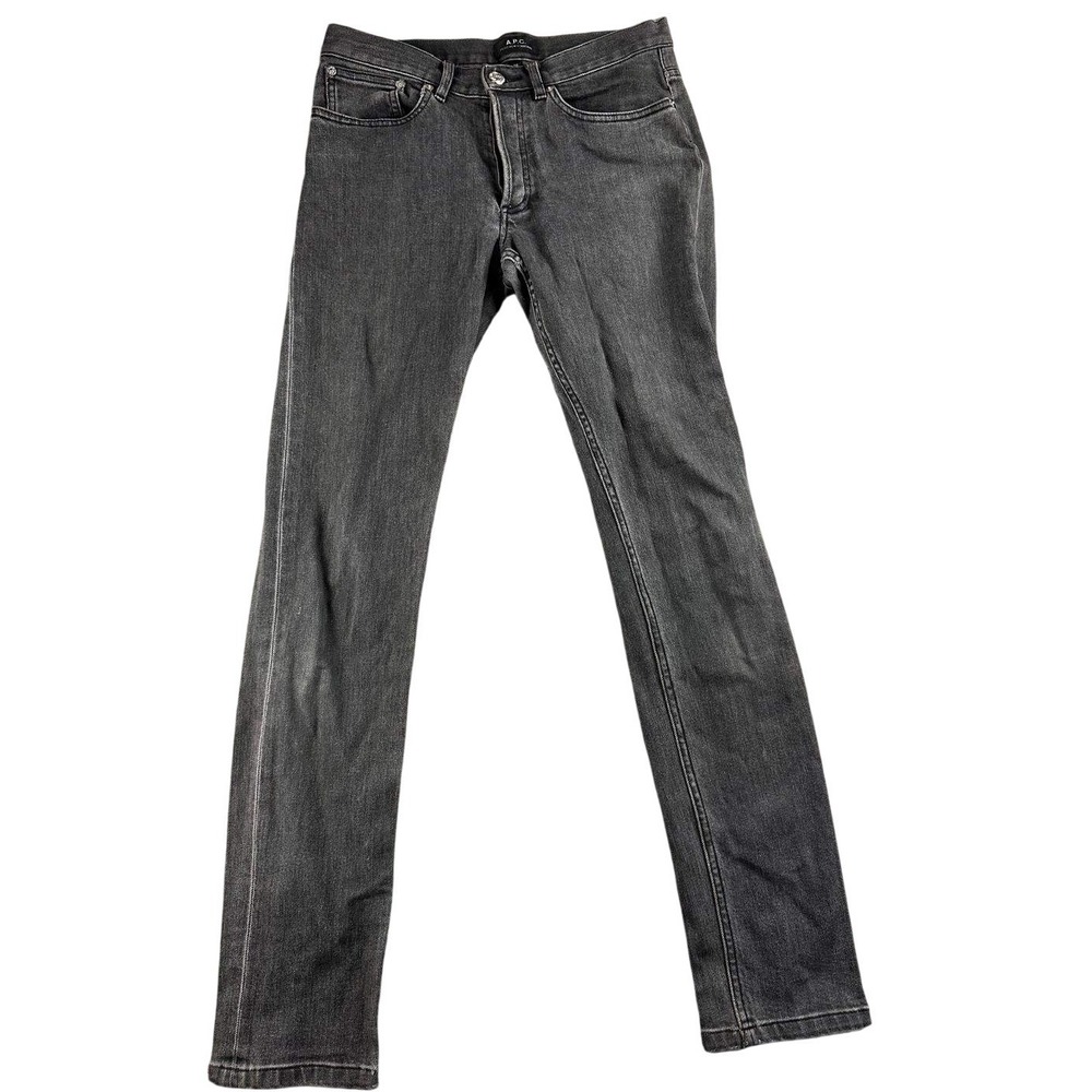 A.P.C. Petit New Standard Jeans Men 28 Gray Faded Cotton Stretch‎ Slim Fit Denim